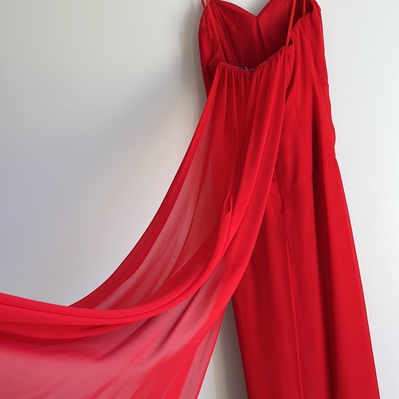 ❤️ Faviana Couture Red Strapless Prom Dress Size 4 - Picture 10 of 17